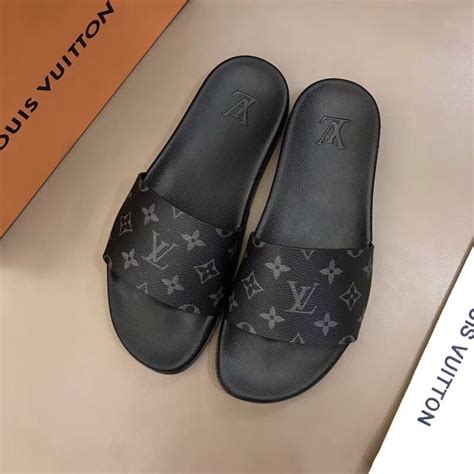 louis vuitton mens sliders|louis vuitton monogram sliders.